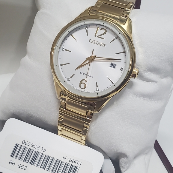 NEW Citizen Chandler FE6102-53A Ladies 37mm Silver Dial MSRP $295 main image 1